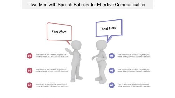 Two Men With Speech Bubbles For Effective Communication Ppt PowerPoint Presentation Icon Slideshow