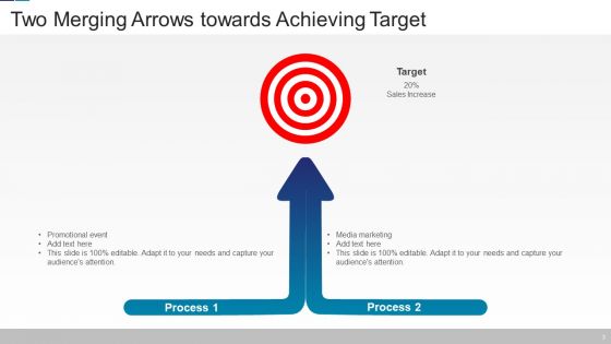 Two Merging Arrows Ppt PowerPoint Presentation Complete Deck With Slides