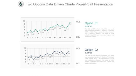 Two Options Data Driven Charts Powerpoint Presentation