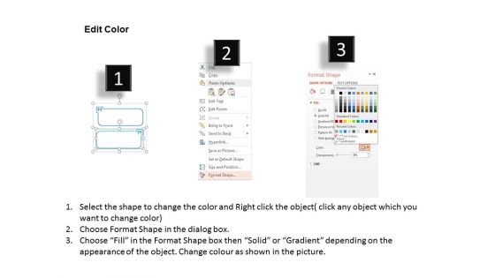 Two Staged Tags For Information Representation Powerpoint Template
