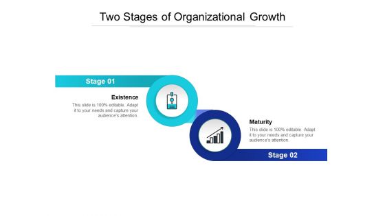 Two Stages Of Organizational Growth Ppt PowerPoint Presentation Model Layout PDF