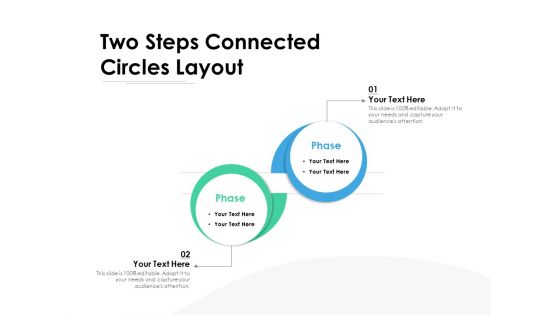 Two Steps Connected Circles Layout Ppt PowerPoint Presentation Summary Graphics Tutorials