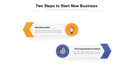 Two Steps To Start New Business Ppt PowerPoint Presentation Gallery Slideshow PDF Two Steps To Start New Business Ppt PowerPoint Presentation Gallery Slideshow PDF