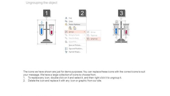 Two Test Tubes For Compare Analysis Powerpoint Slides