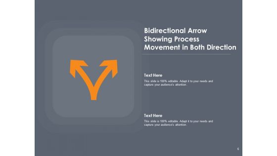 Two Way Arrow Continuous Movement Arrows Ppt PowerPoint Presentation Complete Deck