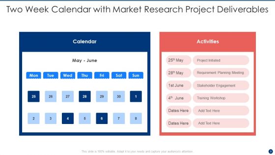 Two Week Calendar Ppt PowerPoint Presentation Complete With Slides