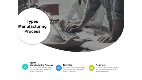 Types Manufacturing Process Ppt PowerPoint Presentation Show Icon Cpb