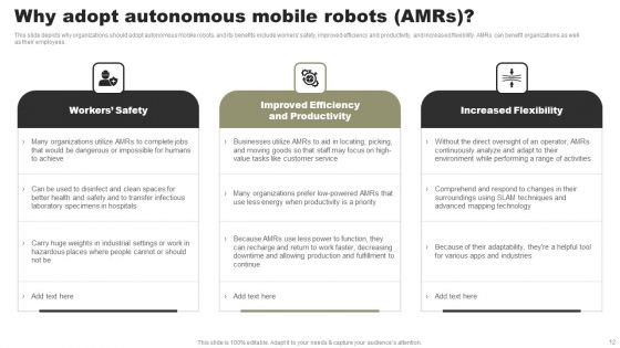 Types Of Independent Robotic System Ppt PowerPoint Presentation Complete Deck With Slides