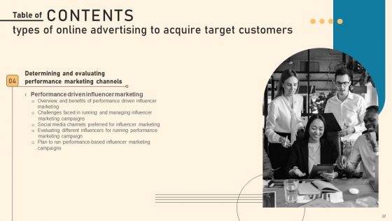 Types Of Online Advertising To Acquire Target Customers Ppt PowerPoint Presentation Complete Deck With Slides