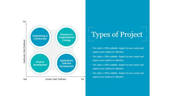 Types Of Project Ppt PowerPoint Presentation Infographic Template Portfolio
