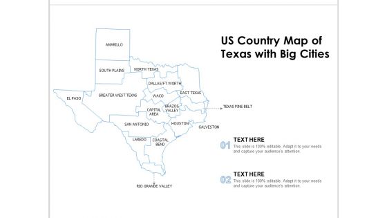 US Country Map Of Texas With Big Cities Ppt PowerPoint Presentation Summary Information PDF US Country Map Of Texas With Big Cities Ppt PowerPoint Presentation Summary Information PDF