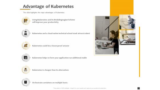 Understanding The Kubernetes Components Through Diagram Advantage Of Kubernetes Ppt Layouts Example PDF