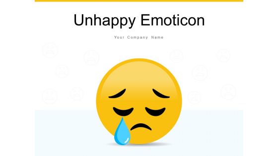 Unhappy Emoticon Individual Sad Mood Face Ppt PowerPoint Presentation Complete Deck