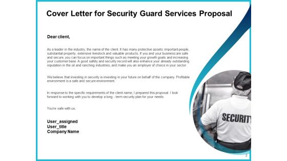 Uniformed Security Proposal For Security Guard Services Ppt PowerPoint Presentation Complete Deck With Slides
