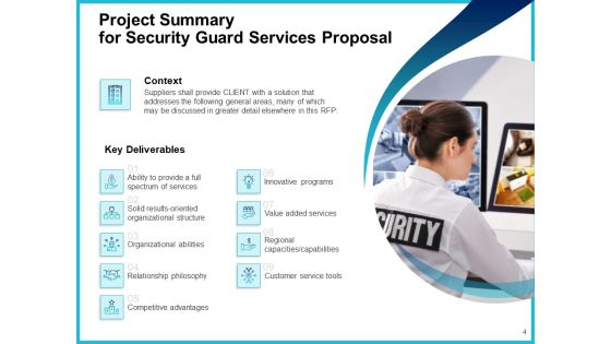 Uniformed Security Proposal For Security Guard Services Ppt PowerPoint Presentation Complete Deck With Slides
