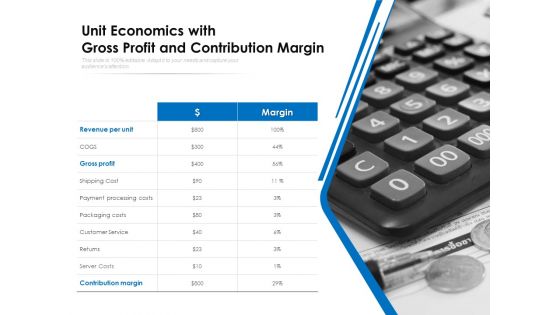 Unit Economics With Shipping And Packaging Cost Ppt PowerPoint Presentation Gallery Vector PDF