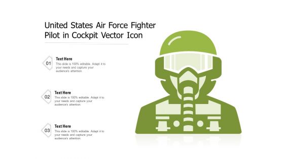 United States Air Force Fighter Pilot In Cockpit Vector Icon Ppt PowerPoint Presentation Gallery Tips PDF