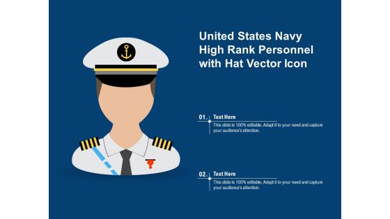 United States Navy High Rank Personnel With Hat Vector Icon Ppt PowerPoint Presentation Gallery Example PDF
