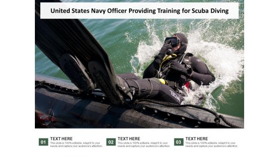 United States Navy Officer Providing Training For Scuba Diving Ppt PowerPoint Presentation Portfolio Themes PDF