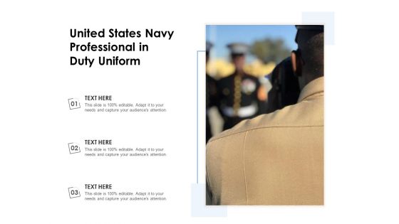 United States Navy Professional In Duty Uniform Ppt PowerPoint Presentation Slides Microsoft PDF