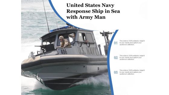 United States Navy Response Ship In Sea With Army Man Ppt PowerPoint Presentation Sample PDF