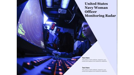 United States Navy Woman Officer Monitoring Radar Ppt PowerPoint Presentation Styles PDF
