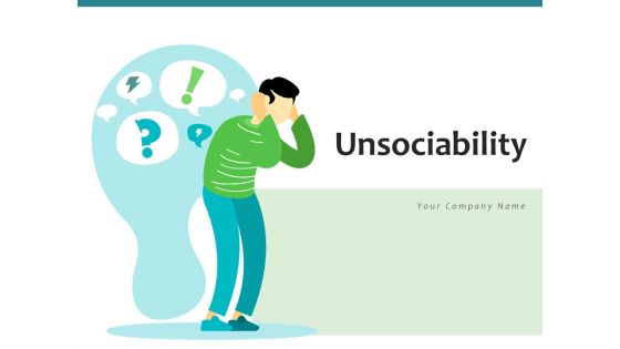 Unsociability Psychology Puzzle Piece Ppt PowerPoint Presentation Complete Deck