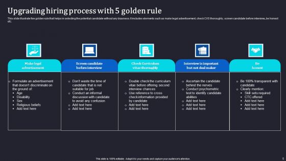 Upgrading Hiring Process Ppt PowerPoint Presentation Complete Deck With Slides