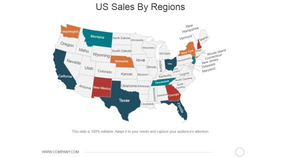 Us Sales By Regions Ppt PowerPoint Presentation Summary Slide Portrait