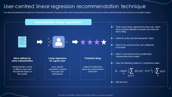 User Centred Linear Regression Recommendation Technique Integrating Recommender System To Enhance Topics PDF User Centred Linear Regression Recommendation Technique Integrating Recommender System To Enhance Topics PDF