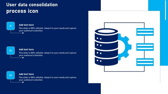 User Data Consolidation Process Icon Clipart PDF