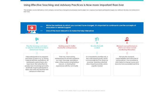 Using Effective Teaching And Advisory Practices Is Now More Important Than Ever Pictures PDF