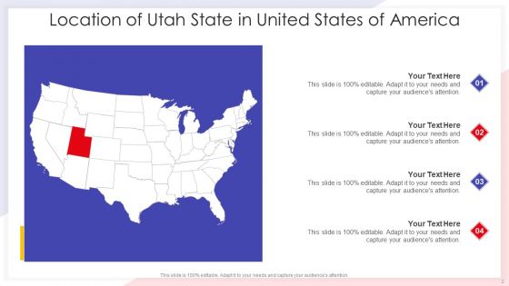 Utah State Outline Location Provinces Ppt PowerPoint Presentation Complete Deck With Slides