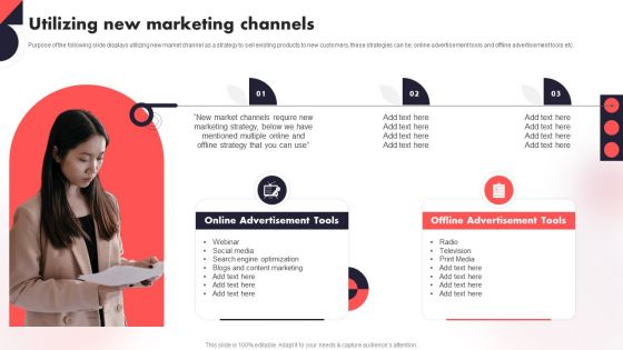 Utilizing New Marketing Channels Year Over Year Business Success Playbook Template PDF