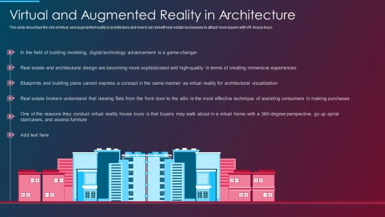 VR And AR IT Virtual And Augmented Reality In Architecture Ppt Pictures Professional PDF