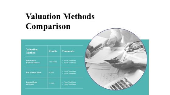 Valuation Methods Comparison Ppt PowerPoint Presentation Ideas Picture