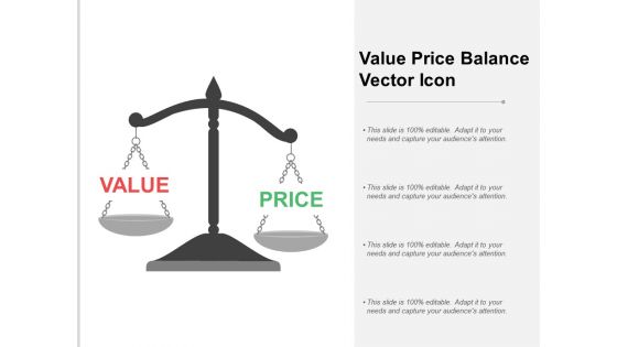 Value Price Balance Vector Icon Ppt PowerPoint Presentation Icon Guide