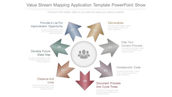 Value Stream Mapping Application Template Powerpoint Show