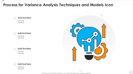 Variance Analysis Techniques And Models Ppt PowerPoint Presentation Complete Deck With Slides