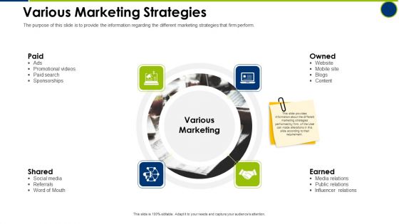 Various Marketing Strategies Operating Manual Ppt Summary Grid PDF