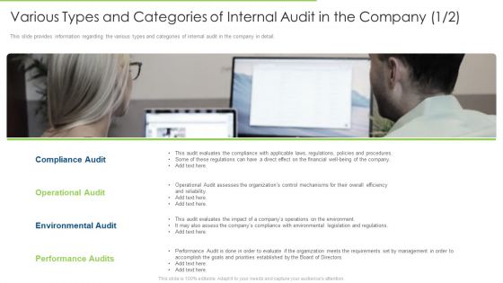 Various Types And Categories Of Internal Audit In The Company Audit Elements PDF