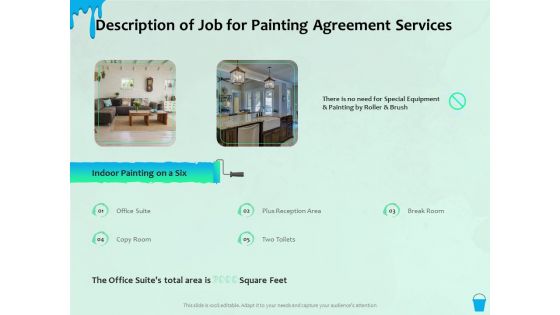 Varnishing Services Agreement Description Of Job For Painting Agreement Services Ppt Professional Graphics Tutorials PDF