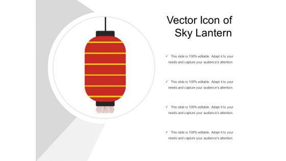 Vector Icon Of Sky Lantern Ppt PowerPoint Presentation Icon Show PDF