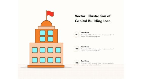 Vector Illustration Of Capital Building Icon Ppt PowerPoint Presentation Icon Infographic Template PDF