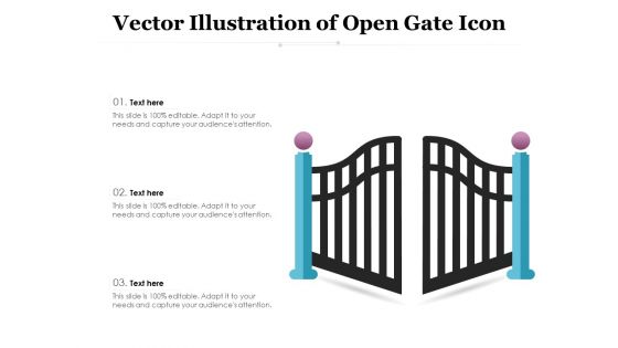 Vector Illustration Of Open Gate Icon Ppt PowerPoint Presentation Gallery Graphics Pictures PDF Vector Illustration Of Open Gate Icon Ppt PowerPoint Presentation Gallery Graphics Pictures PDF