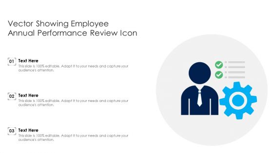 Vector Showing Employee Annual Performance Review Icon Ppt Infographic Template Tips PDF