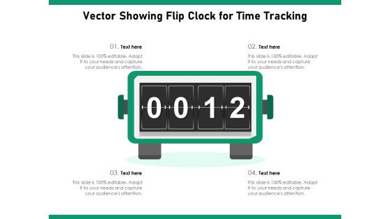 Vector Showing Flip Clock For Time Tracking Ppt PowerPoint Presentation Gallery Background PDF