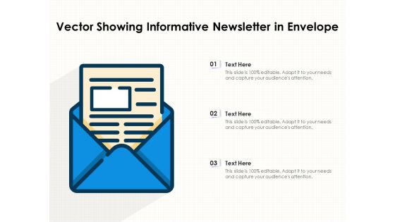 Vector Showing Informative Newsletter In Envelope Ppt PowerPoint Presentation Gallery Brochure PDF