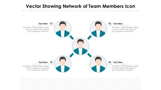 Vector Showing Network Of Team Members Icon Ppt PowerPoint Presentation Icon Designs Download PDF