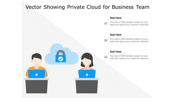 Vector Showing Private Cloud For Business Team Ppt PowerPoint Presentation Gallery Show PDF
